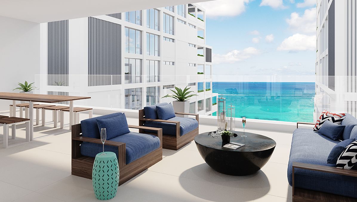 Interior looking out to the sea