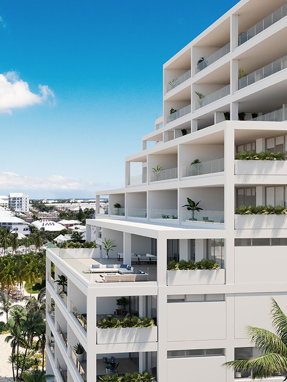 North tower exterior